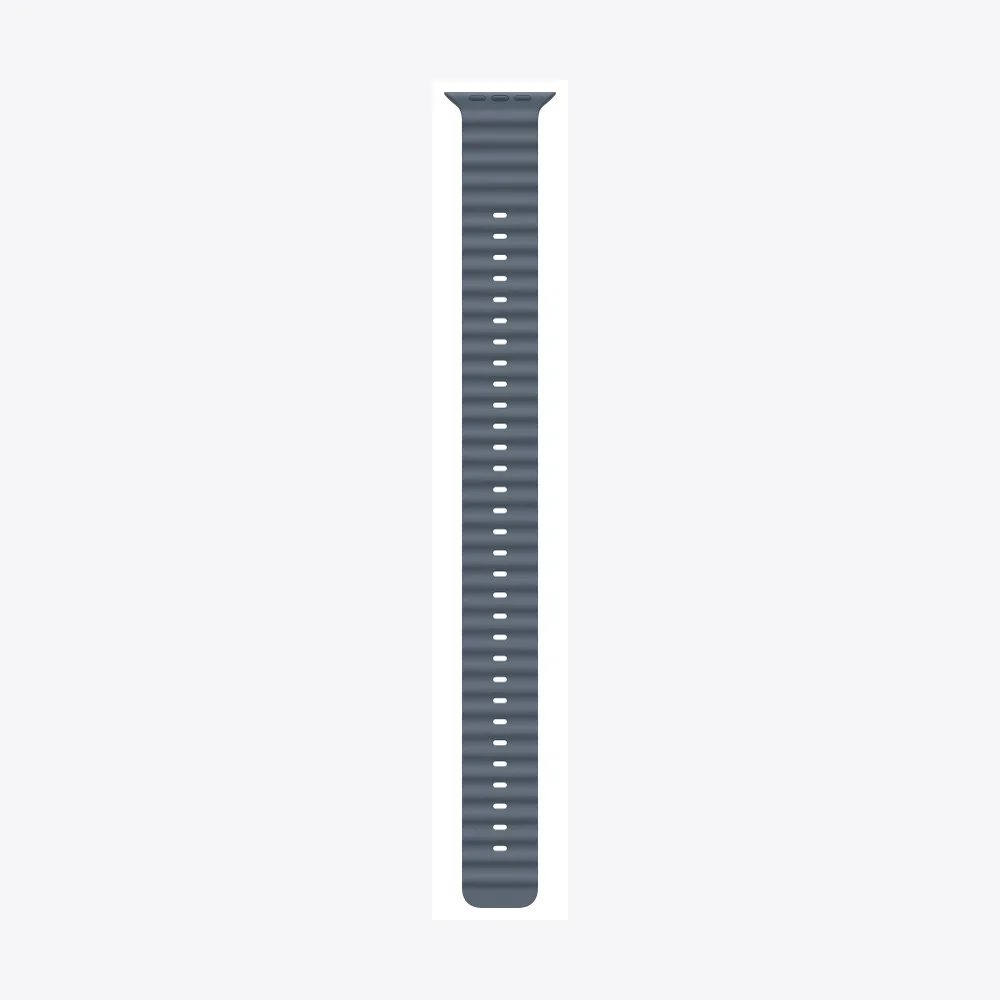 49mm Anchor Blue Ocean Band Extension - Natural Titanium Finish