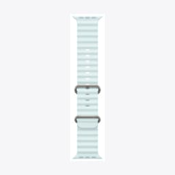 49mm Ice Blue Ocean Band - Natural Titanium Finish