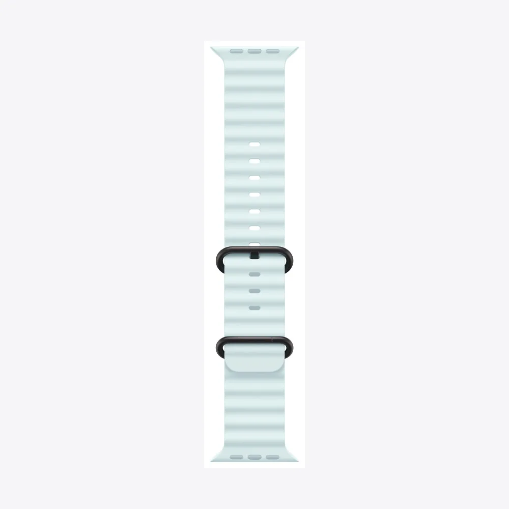 49mm Ice Blue Ocean Band - Black Titanium Finish