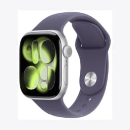 Apple Watch Series 11 GPS 42mm Silver Aluminium Case with Purple Fog Sport Band - S/M
