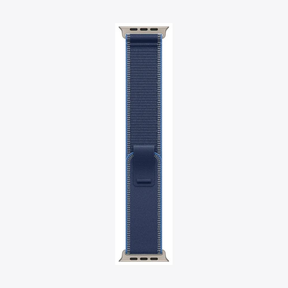 49mm Blue/Bright Blue Trail Loop - M/L - Natural Titanium Finish