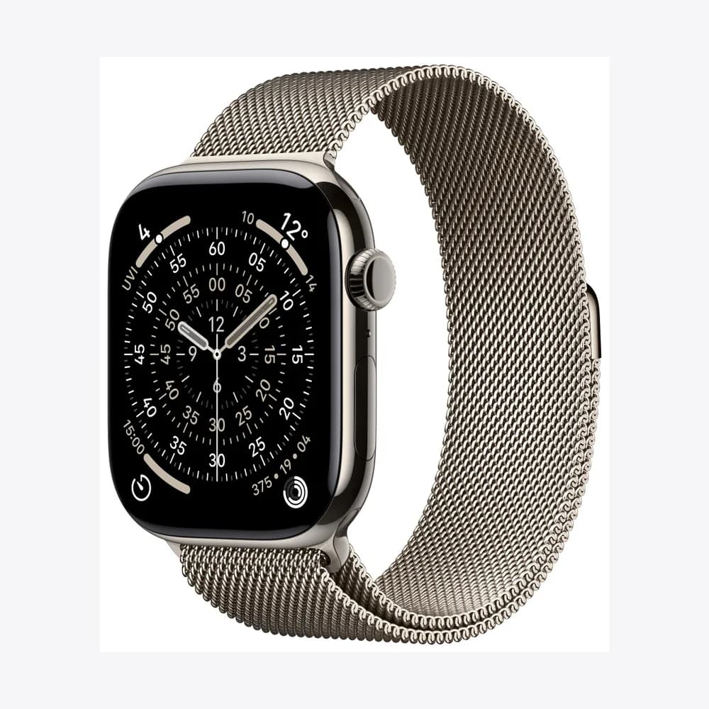 Apple Watch Series 11 GPS + Cellular 46mm Natural Titanium Case with Natural Milanese Loop - M/L