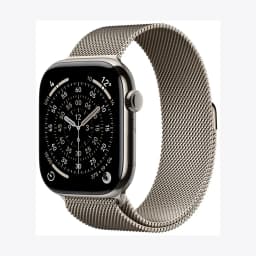 Apple Watch Series 11 GPS + Cellular 46mm Natural Titanium Case with Natural Milanese Loop - S/M