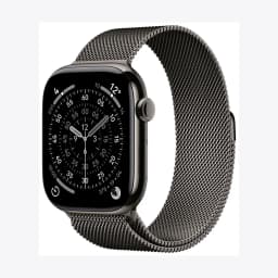 Apple Watch Series 11 GPS + Cellular 46mm Slate Titanium Case with Slate Milanese Loop - S/M