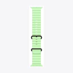 49mm Neon Green Ocean Band - Black Titanium Finish