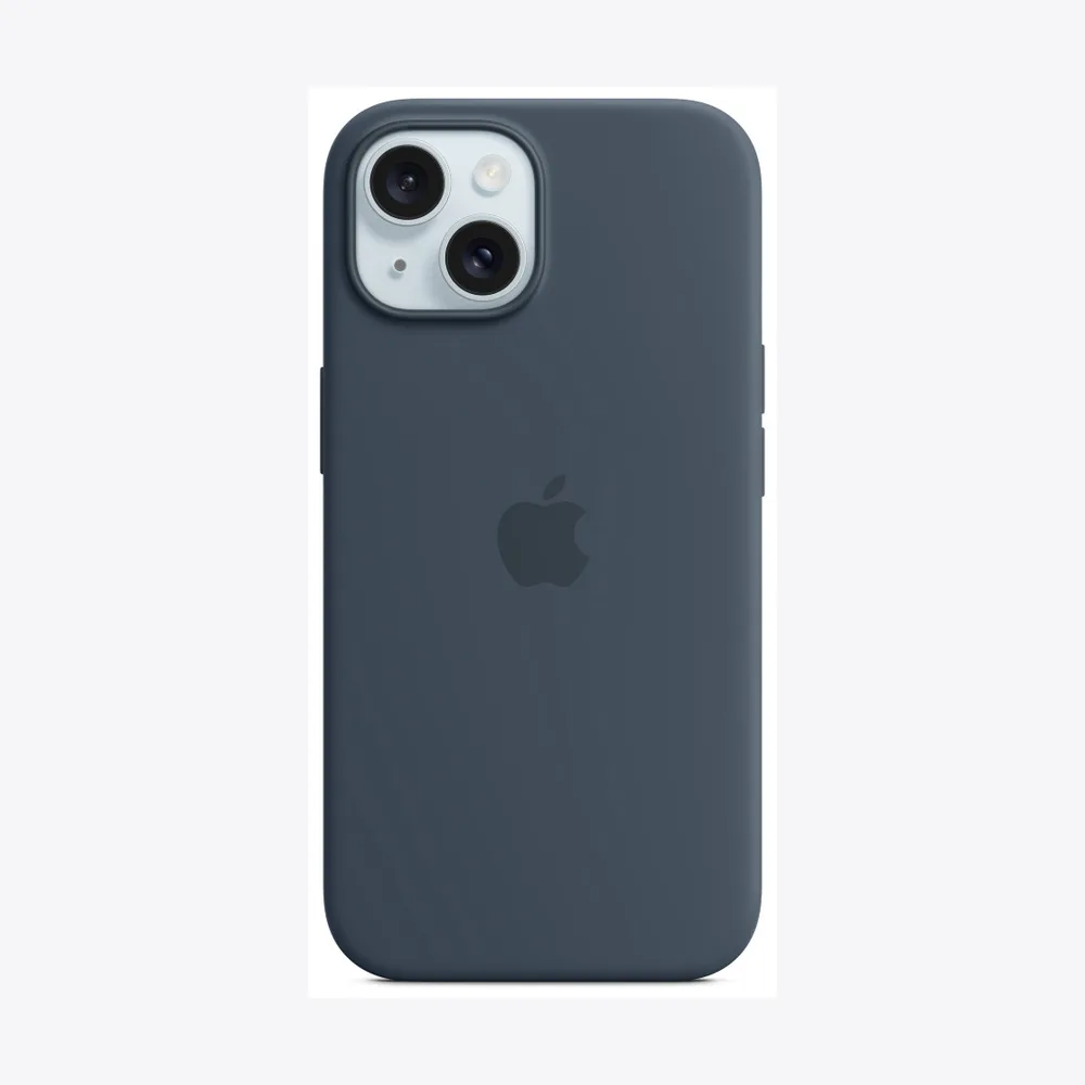 iPhone 15 Silicone Case with MagSafe - Storm Blue