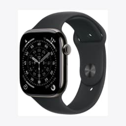Apple Watch Series 11 GPS + Cellular 46mm Slate Titanium Case with Black Sport Band - S/M