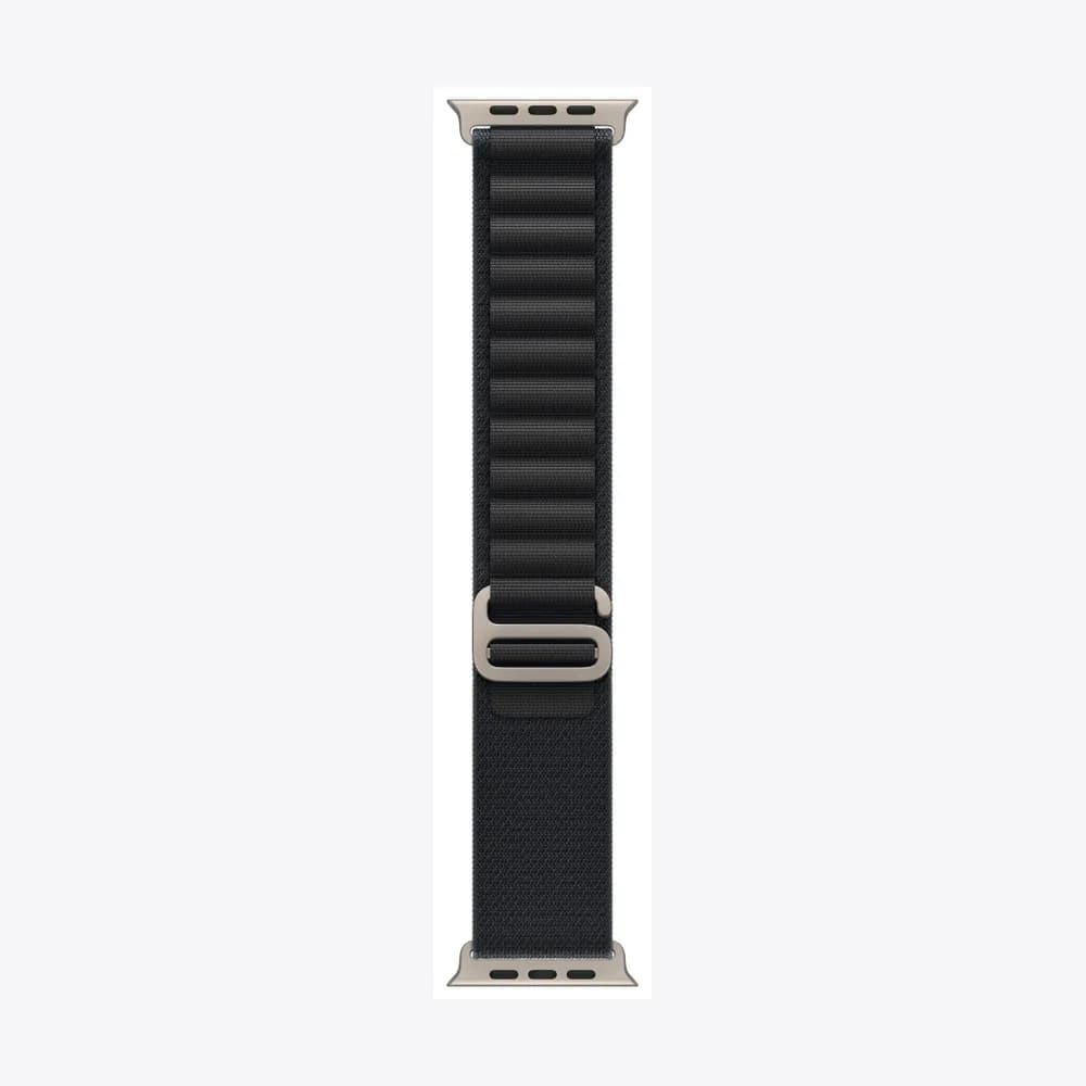 49mm Black Alpine Loop - Medium - Natural Titanium Finish