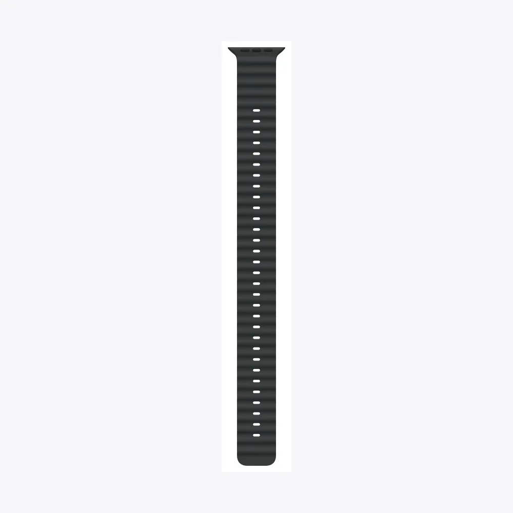 49mm Black Ocean Band Extension - Natural Titanium Finish