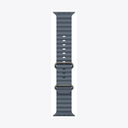 49mm Anchor Blue Ocean Band - Natural Titanium Finish