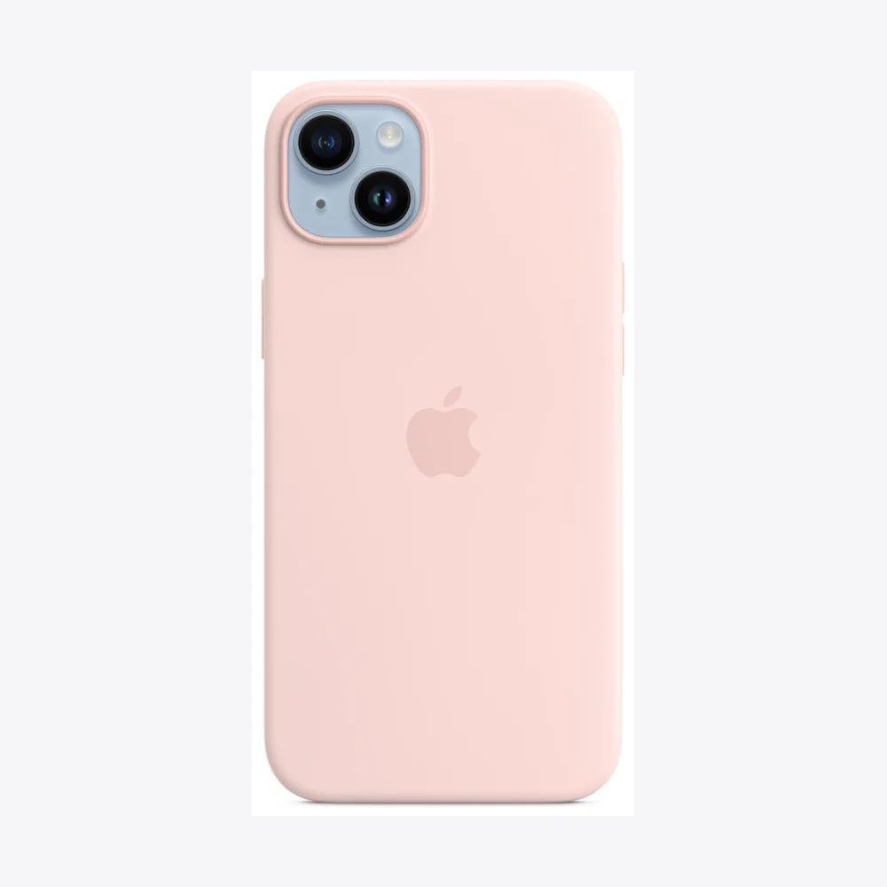 iPhone 14 Plus Silicone Case with MagSafe - Chalk Pink