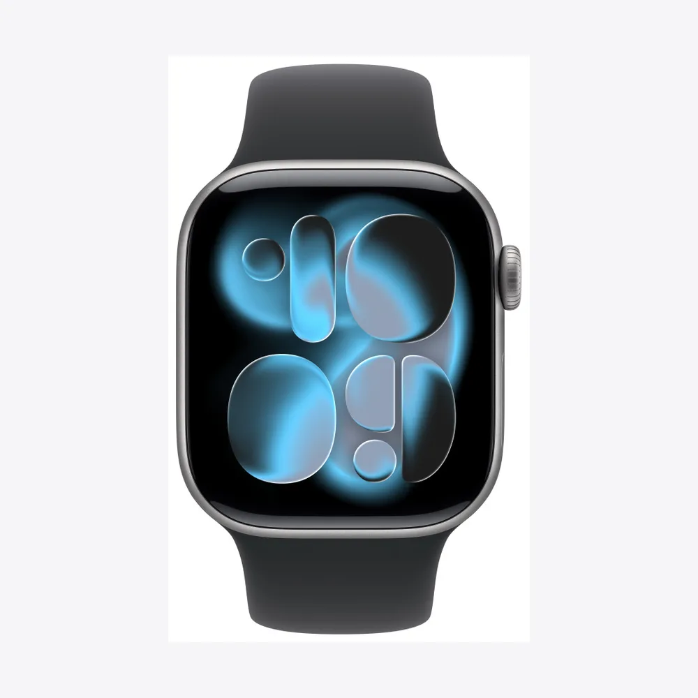 Apple Watch Series 11 GPS + Cellular 42mm Space Grey Aluminium Case with Black Sport Band - M/L