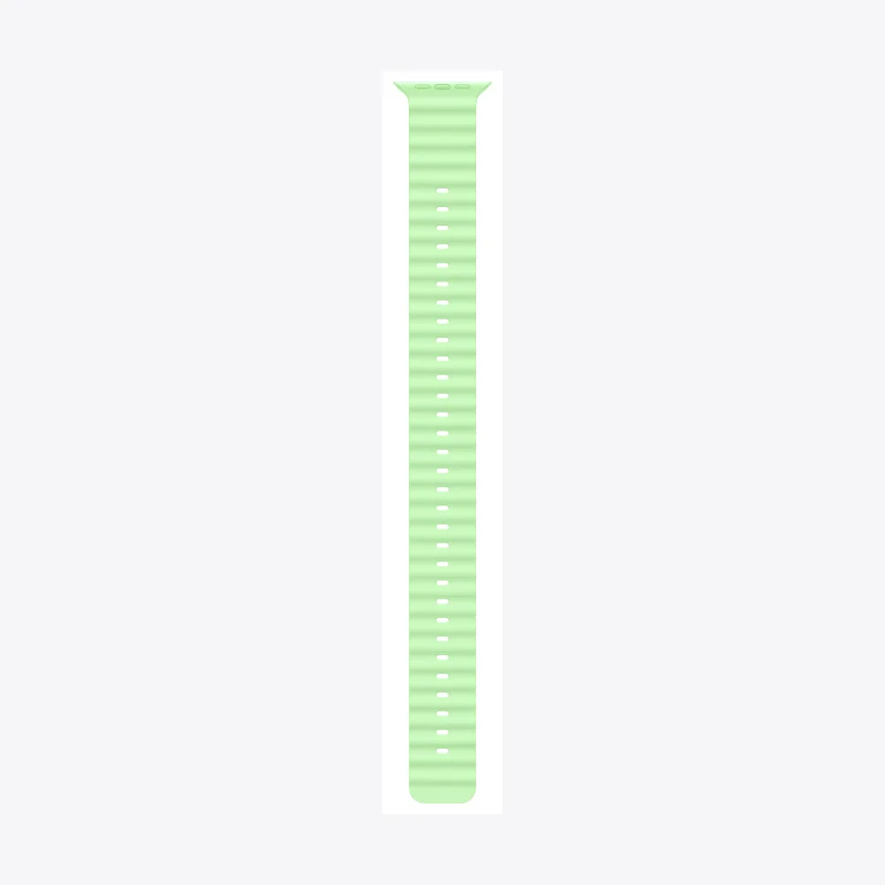 49mm Neon Green Ocean Band Extension - Black Titanium Finish