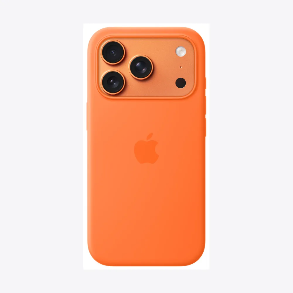 iPhone 17 Pro Silicone Case with MagSafe – Orange