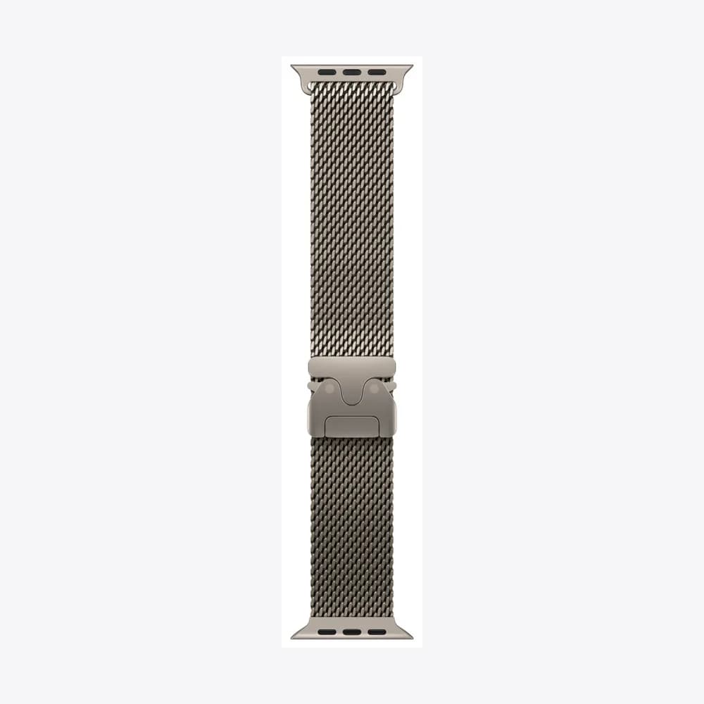 49mm Natural Titanium Milanese Loop - Medium