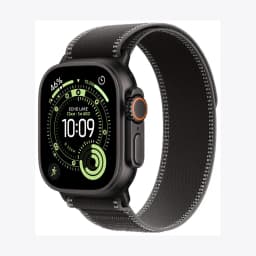 Apple Watch Ultra 3 GPS + Cellular 49mm Black Titanium Case with Black/Charcoal Trail Loop - S/M