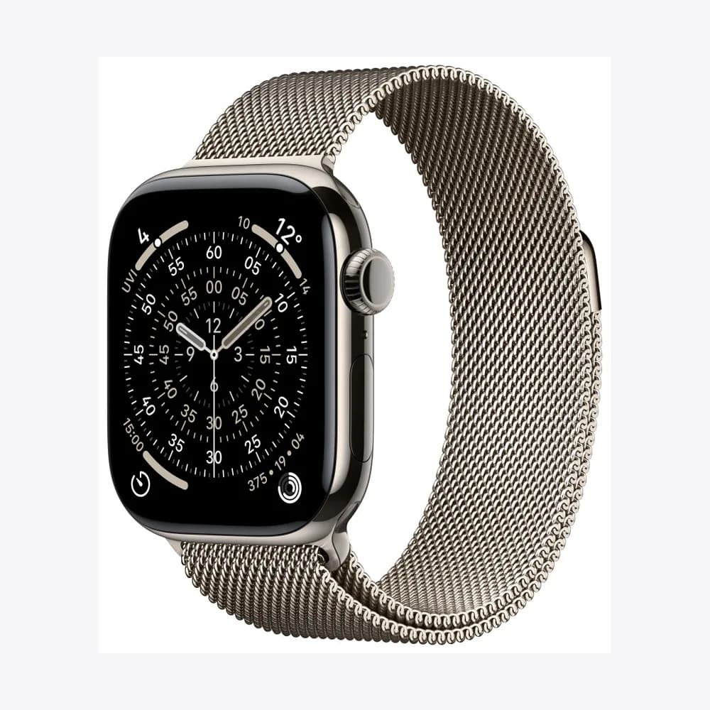 Apple Watch Series 11 GPS + Cellular 42mm Natural Titanium Case with Natural Milanese Loop
