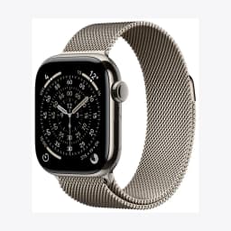 Apple Watch Series 11 GPS + Cellular 42mm Natural Titanium Case with Natural Milanese Loop