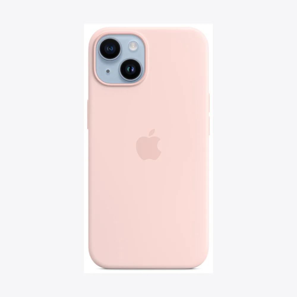 iPhone 14 Silicone Case with MagSafe - Chalk Pink