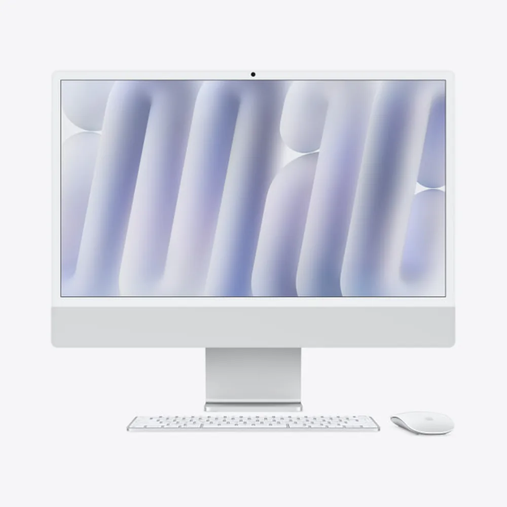 24-inch iMac with Retina 4.5K display: Apple M4 chip with 10‑core CPU and 10‑core GPU, 24GB, 512GB SSD - Silver