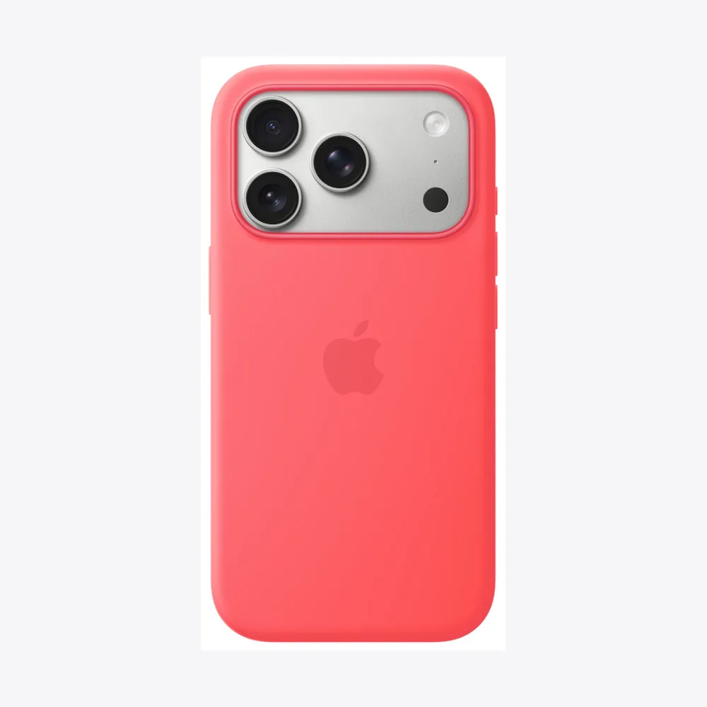iPhone 17 Pro Silicone Case with MagSafe – Bright Guava