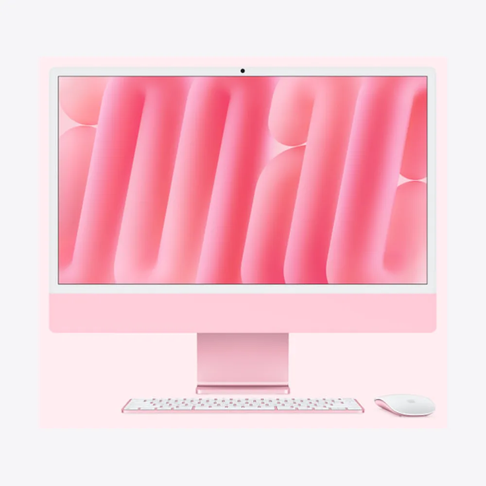 24-inch iMac with Retina 4.5K display: Apple M4 chip with 10‑core CPU and 10‑core GPU, 24GB, 512GB SSD - Pink
