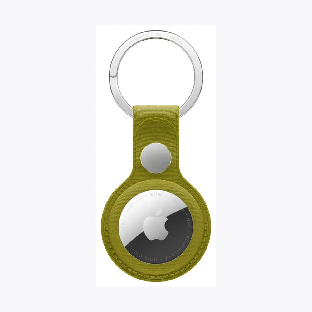 AirTag FineWoven Key Ring - Chartreuse