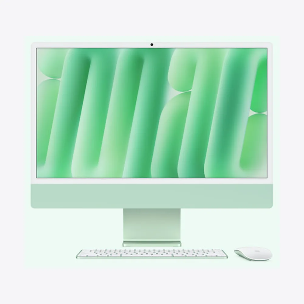 24-inch iMac with Retina 4.5K display: Apple M4 chip with 10‑core CPU and 10‑core GPU, 24GB, 512GB SSD - Green