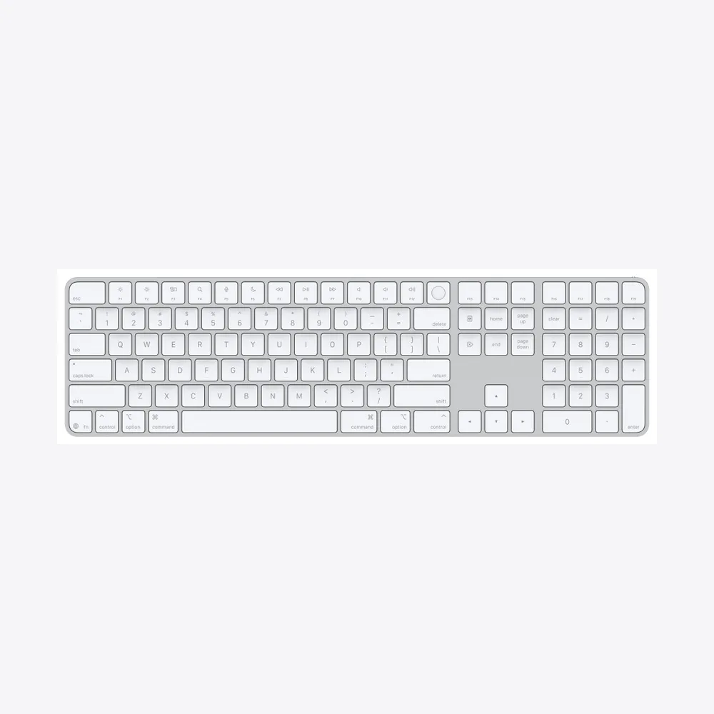 Magic Keyboard with Touch ID and Numeric Keypad for Mac models with Apple silicon - US English - White Keys