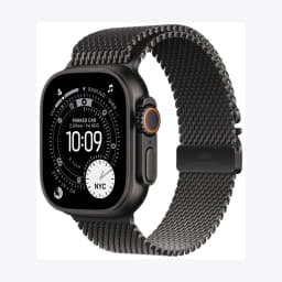 Apple Watch Ultra 3 GPS + Cellular 49mm Black Titanium Case with Black Titanium Milanese Loop - Small