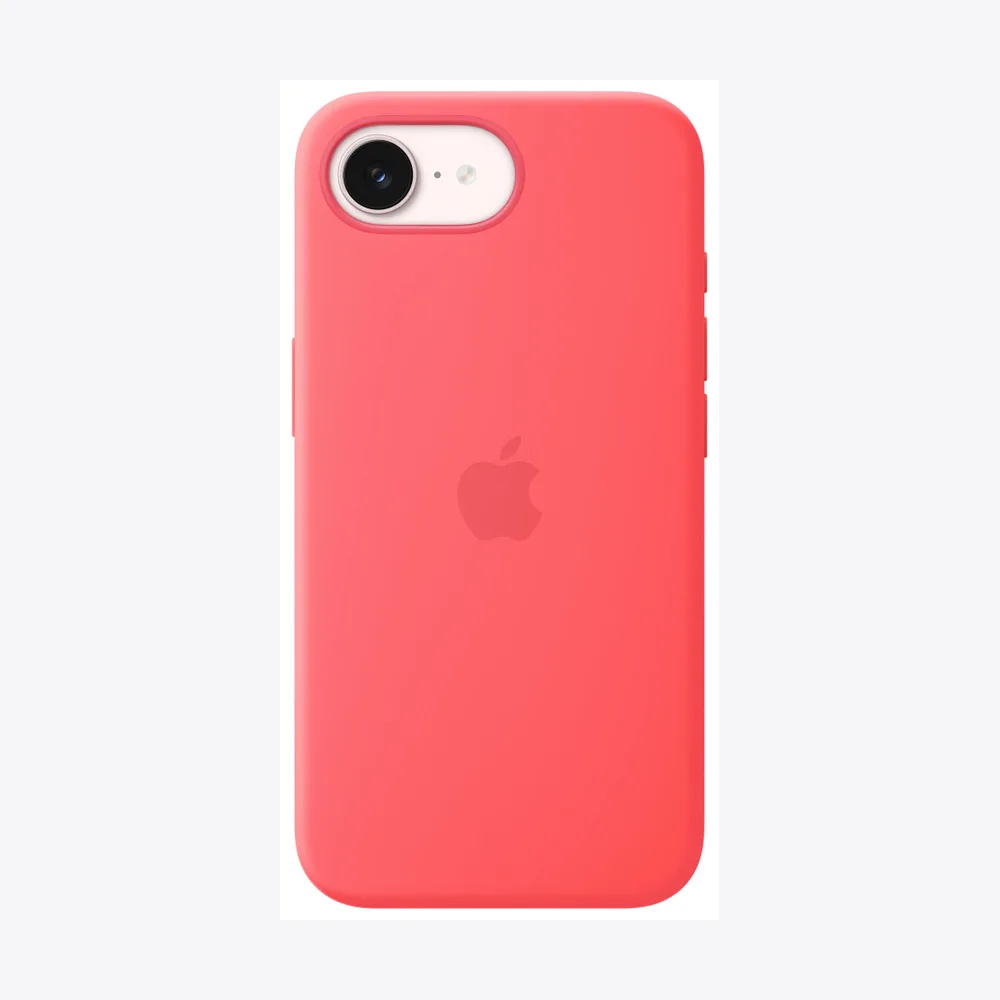 iPhone 17e Silicone Case with MagSafe – Bright Guava