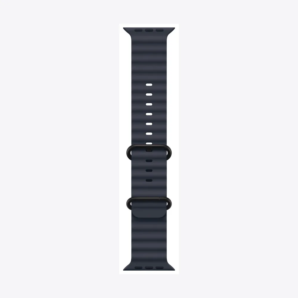 49mm Navy Ocean Band - Black Titanium Finish