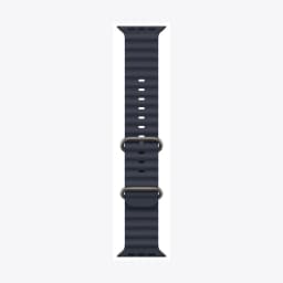 49mm Navy Ocean Band - Natural Titanium Finish