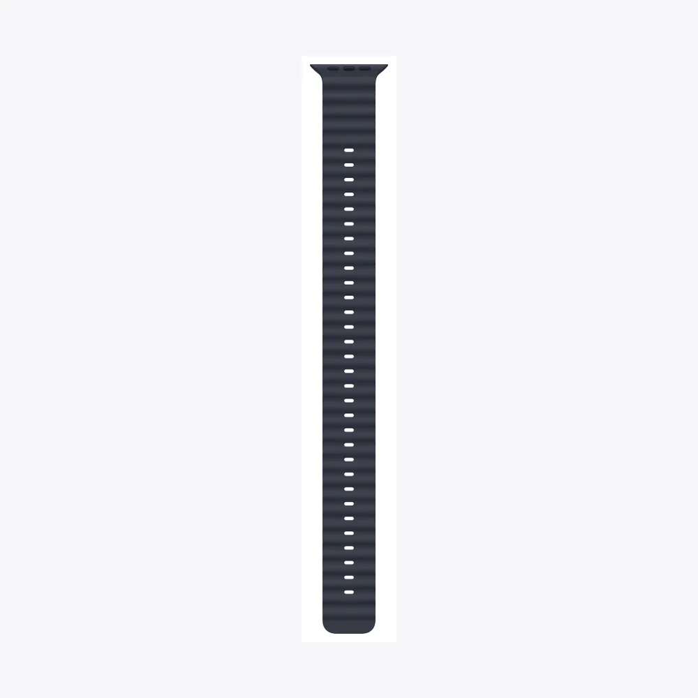 49mm Navy Ocean Band Extension - Natural Titanium Finish